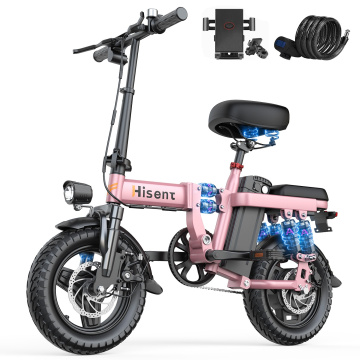 Hisent Sakura Pink GE5 Electric Bike